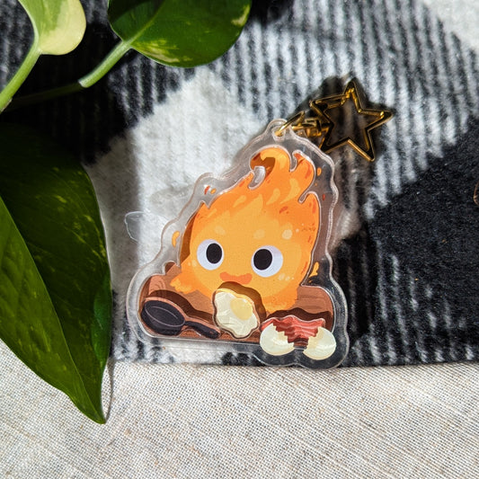 Calcifer Acrylic Shaker Charm