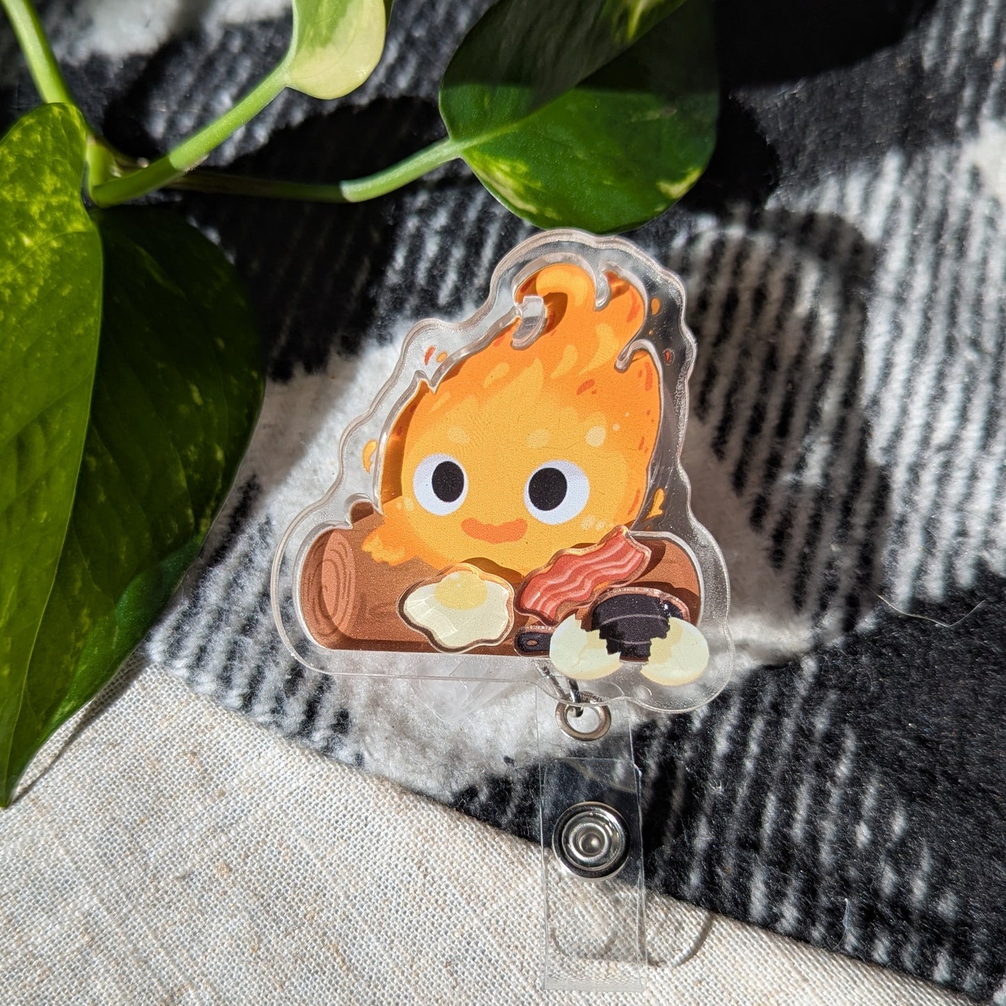 Calcifer Acrylic Shaker Charm